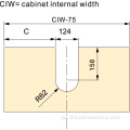 Unter dem Sink -Stecker Schubladenkasten gebogen